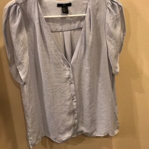 Blue polka dot work top